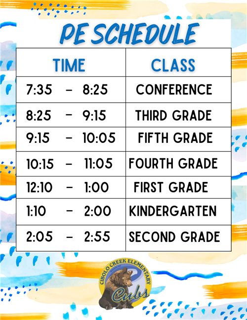 PE Schedule